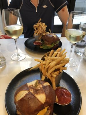 More burgers and fries   at P.S. Kitchen in New York City