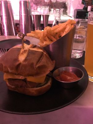 BBQ burger  at P.S. Kitchen in New York City