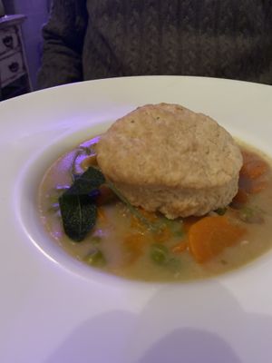 ‘Chicken’ pot pie at P.S. Kitchen in New York City