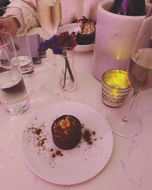 Chocolate dessert - very rich and filling at P.S. Kitchen in New York City