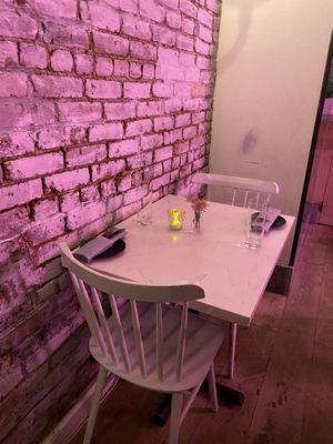 Example of seating at P.S. Kitchen in New York City