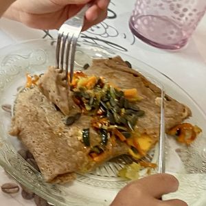 Crep de verduretes at El Secret in Falset