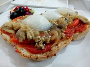 torrada de escalivada at El Secret in Falset