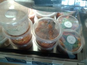 Cous cous, pasta and Asian glass noodles with peanut butter sauce at Milch&Zucker in Berlin