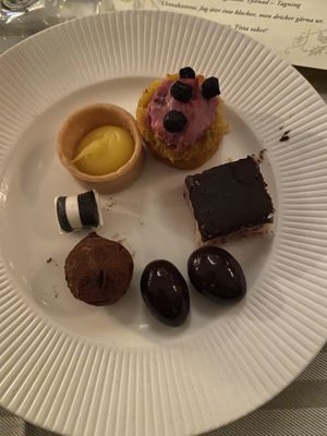Desserts from the Christmas buffet  at Ulla Winbladh in Stockholm
