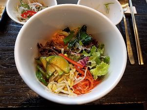 vegetable bibimbap at Minari in Kyoto