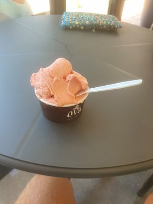 Strawbery Ice Cream at Gelateria Eva in Zadar