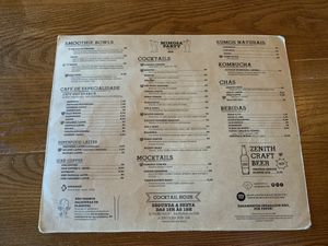 Menu II  at Zenith in Porto