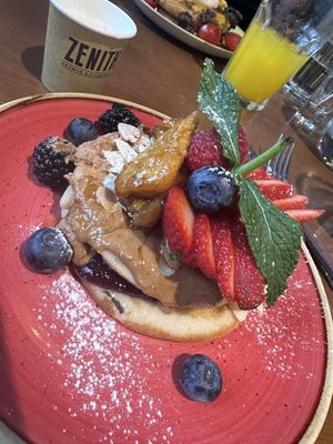 vegan pancakes   at Zenith in Porto