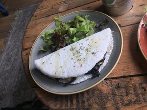 Vegan tapioca pancake at Zenith in Porto