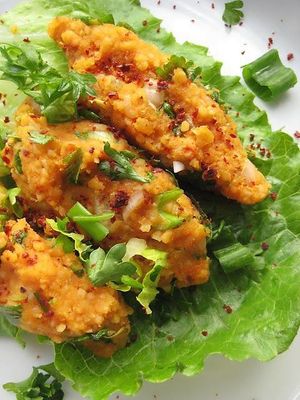 Vospov Kufte, Lentil Kufte at Taboule Lebanese Restaurant in Yerevan