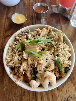 Bibimbap Bowl (with sauce on the side)  at Seabirds Kitchen in Long Beach