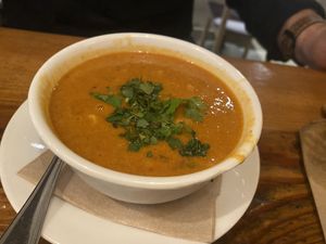 Curry soup  at Seabirds Kitchen in Long Beach