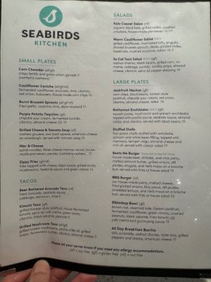 Menu - Food at Seabirds Kitchen in Long Beach