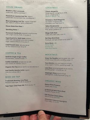 Menu - Drink at Seabirds Kitchen in Long Beach