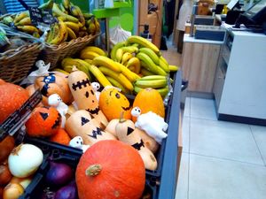 Halloween veggies decorations at Celeiro - Vasco da Gama in Lisbon