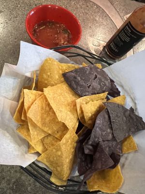Chips and salsa   at Ed's Cantina & Grill in Estes Park
