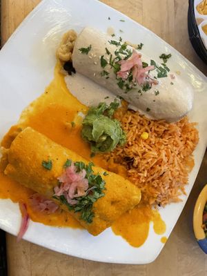Veggie enchiladas  at Ed's Cantina & Grill in Estes Park
