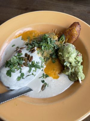 Vegan Chile Poblano  at Ed's Cantina & Grill in Estes Park