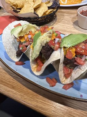 Jalapeño Falafel Tacos  at Ed's Cantina & Grill in Estes Park