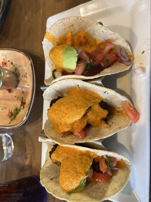 Jalapeño falafel tacos  at Ed's Cantina & Grill in Estes Park