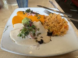 Veggie enchiladas   at Ed's Cantina & Grill in Estes Park