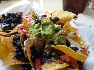 vegan nachos  at Ed's Cantina & Grill in Estes Park