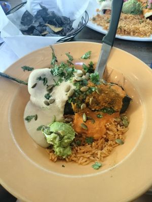 Chile en negado at Ed's Cantina & Grill in Estes Park