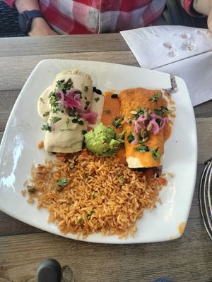 Veggie enchiladas at Ed's Cantina & Grill in Estes Park