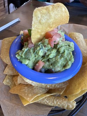 Guac and chips   at Ed's Cantina & Grill in Estes Park
