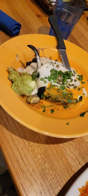 Chile en nogada at Ed's Cantina & Grill in Estes Park