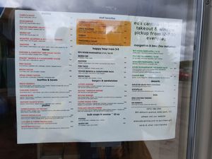 Menu (only a few vegan items)  at Ed's Cantina & Grill in Estes Park