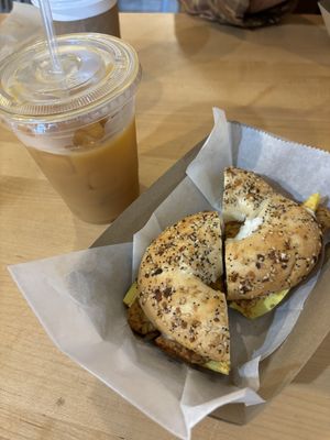 Viva la vegan, cold brew with almond milkk  at Ultra Coffeebar in Asheville