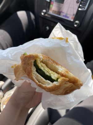 Just Egg, Cheese & Spinach Croissant  at Plant Power Fast Food - Encinitas in Encinitas