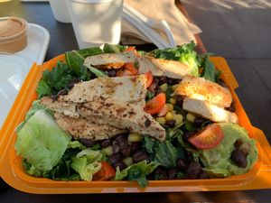 Grilled bbq chicken salad at Plant Power Fast Food - Encinitas in Encinitas