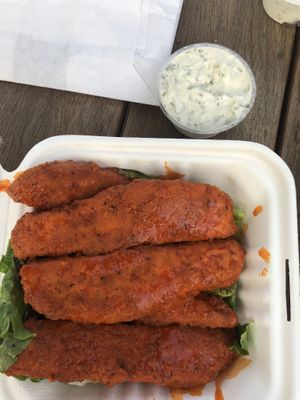 Buffalo wings w/ ranch at Plant Power Fast Food - Encinitas in Encinitas