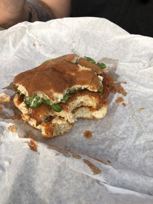 Buffalo chicken sandwich  at Plant Power Fast Food - Encinitas in Encinitas