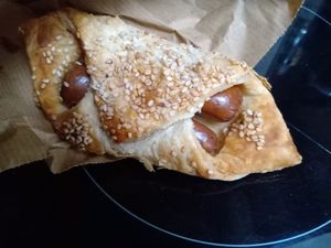 'Sausage' pastry at Mimint Bio Market in Arnhem
