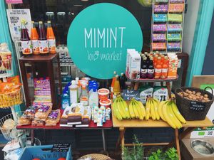 Outside of Mimint! at Mimint Bio Market in Arnhem