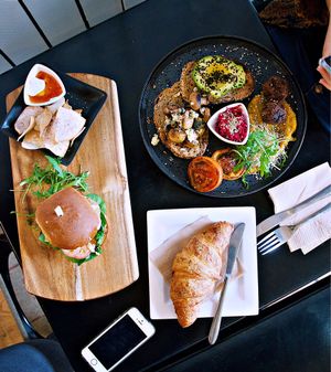 lunch at gathered kitchen at Gathered Kitchen in Glebe