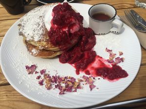 Classic pancakes $16  at Gathered Kitchen in Glebe