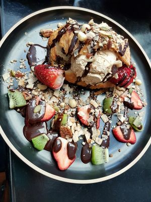 salted caramel icecream stuffed croissant at Gathered Kitchen in Glebe