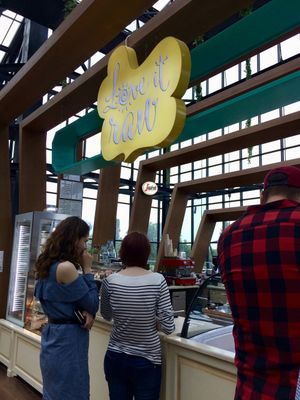 The awesome stall! at Love It Raw in Bucharest