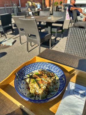 Vegan dumplings  at Tokyo Street in Helsinki