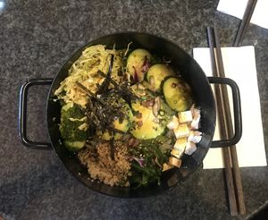 Vegan option Shirataki noodle salad at Tokyo Street in Helsinki