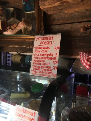 Vegan products. at Regatta in Helsinki