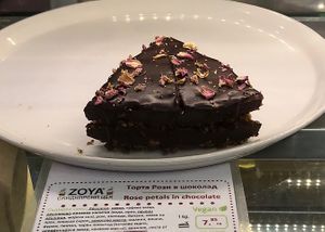 Chocolate and rose cake  at Zoya Shop 2 in Sofia