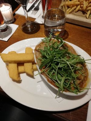 Vegan Lasagne and Polenta Fries at La Chaufferie in Paris