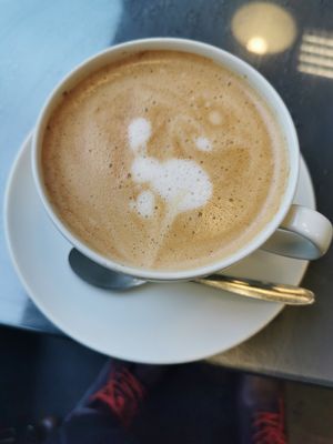 Dirty chai latte at Mrs Green's in Dumfries