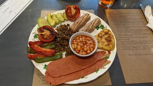 Vegan all day breakfast at Mrs Green's in Dumfries